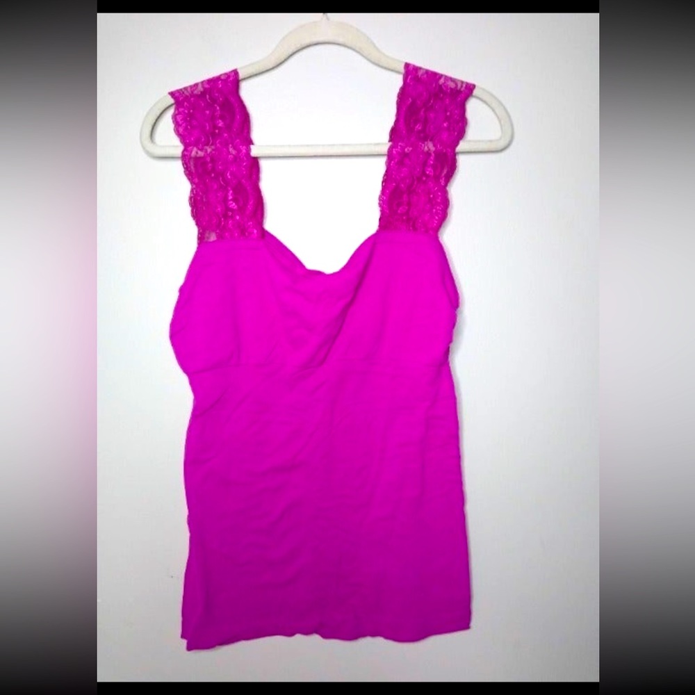 Torrid Sexy Pink Stretchy Lace Sleeveless Blouse